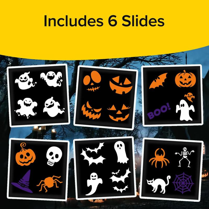 Star Shower Halloween Outdoor LED Projector Lights, Weatherproof Remote Control Spooky Party Lights, 6 Slide Show Patterns Set Ornaments