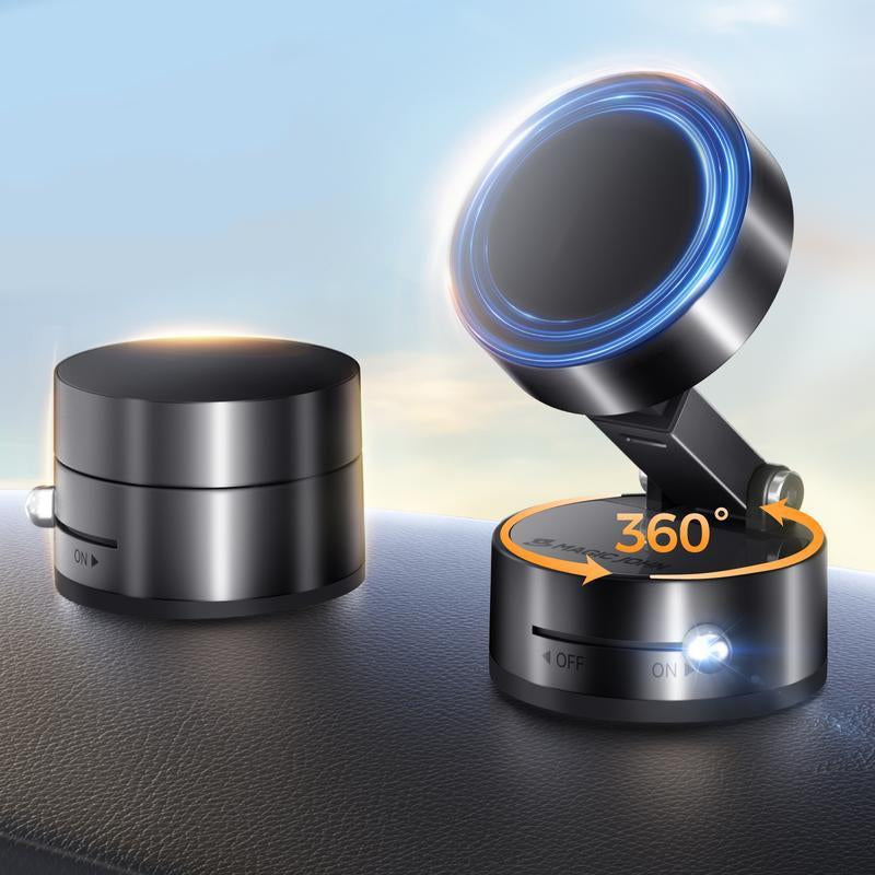 Magnetic Phone Holder Stand, Adjustable & Foldable, Strong Suction Cup, Vacuum Adsorption, Portable Multifunctional Mobile Phone Stand for Car & Multi-Scene Use Vacuum Magnetic