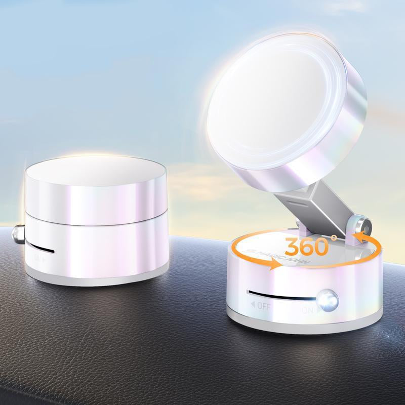 Magnetic Phone Holder Stand, Adjustable & Foldable, Strong Suction Cup, Vacuum Adsorption, Portable Multifunctional Mobile Phone Stand for Car & Multi-Scene Use Vacuum Magnetic