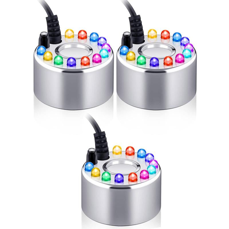 Halloween Mist Maker Fogger Ultrasonic Mist Maker Mini Fog Machine with Waterproof LED Light Flashes, DIY Magic Witch Cauldron, Air Humidifier, Ultrasonic Fogger for Halloween Decoration, Spooky Season, Trick or Treat, Swimming Pool, Pond, Water Fountain