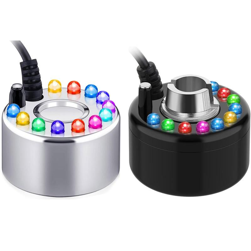 Halloween Mist Maker Fogger Ultrasonic Mist Maker Mini Fog Machine with Waterproof LED Light Flashes, DIY Magic Witch Cauldron, Air Humidifier, Ultrasonic Fogger for Halloween Decoration, Spooky Season, Trick or Treat, Swimming Pool, Pond, Water Fountain