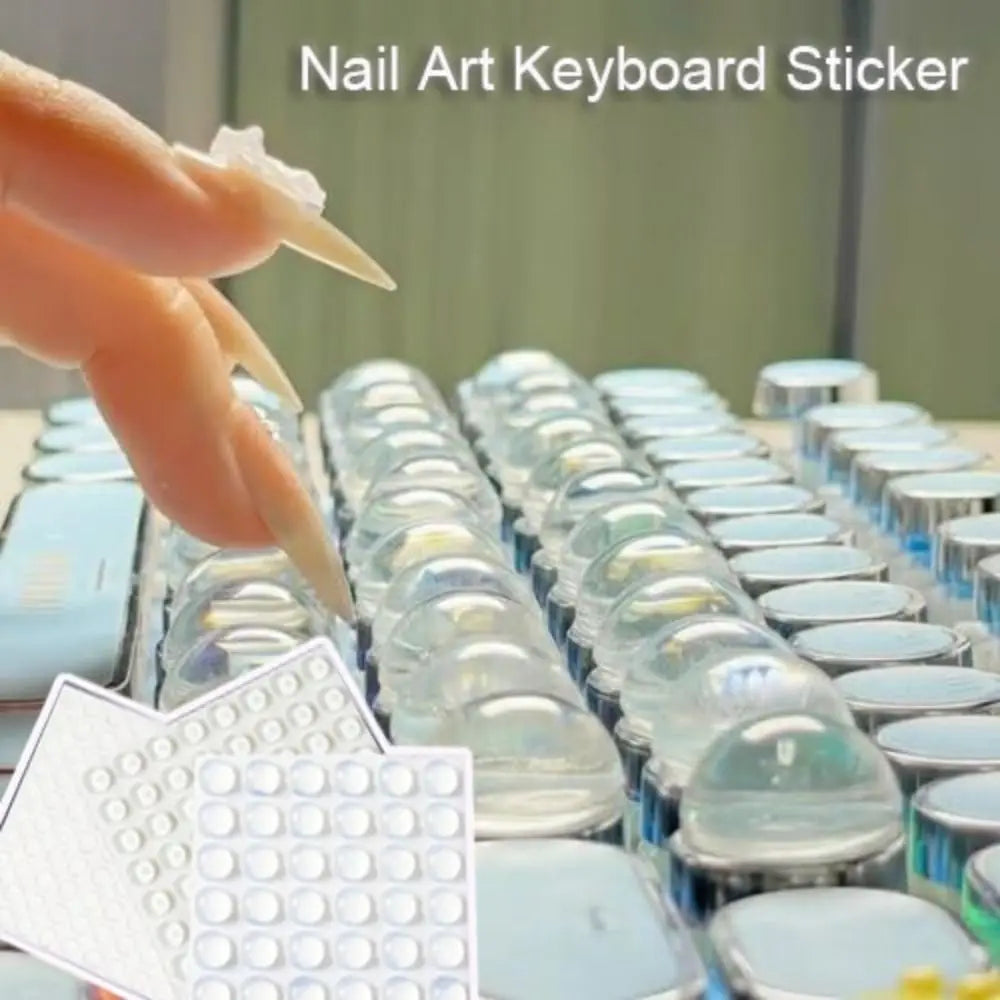 100Pcs Silicone Keyboard Stickers for Keyboard Typing Keyboard Cover for Long Nails Bubble Stickers for Keyboard Sticker