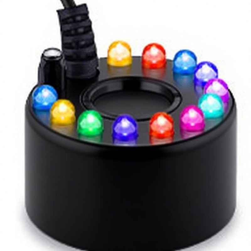 Halloween Mist Maker Fogger Ultrasonic Mist Maker Mini Fog Machine with Waterproof LED Light Flashes, DIY Magic Witch Cauldron, Air Humidifier, Ultrasonic Fogger for Halloween Decoration, Spooky Season, Trick or Treat, Swimming Pool, Pond, Water Fountain