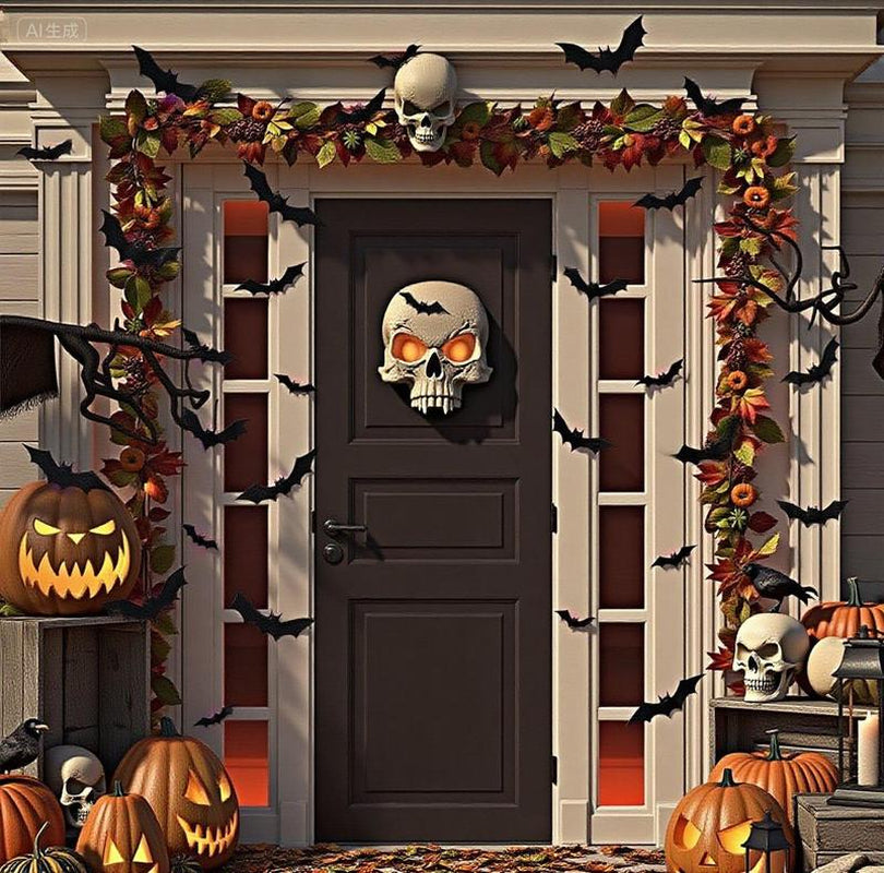 Bougerv 3D Bat Design LED Decorations 12Pcs/24Pcs Set Spooky Ornaments for Home Party Festival Halloween Easy Install Wall Stickers Smooth Application - Decorative