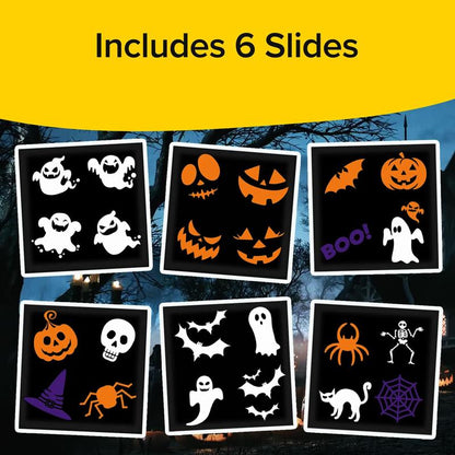 Star Shower Halloween Outdoor LED Projector Lights, Weatherproof Remote Control Spooky Party Lights, 6 Slide Show Patterns Set Ornaments