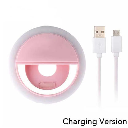 New Handheld Ring LED Rechargeable Fill Light Portable Mobile Phone Live Broadcast Photography Desktop Selfie Light