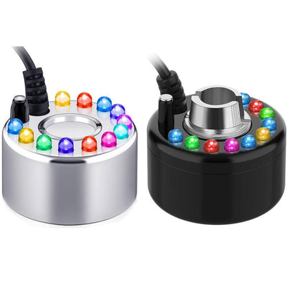 Halloween Mist Maker Fogger Ultrasonic Mist Maker Mini Fog Machine with Waterproof LED Light Flashes, DIY Magic Witch Cauldron, Air Humidifier, Ultrasonic Fogger for Halloween Decoration, Spooky Season, Trick or Treat, Swimming Pool, Pond, Water Fountain
