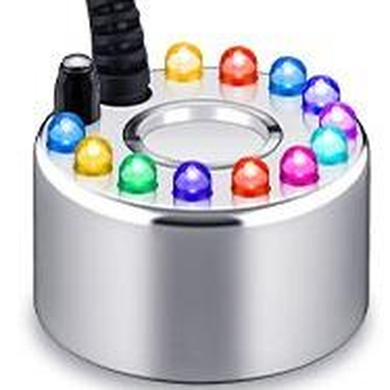 Halloween Mist Maker Fogger Ultrasonic Mist Maker Mini Fog Machine with Waterproof LED Light Flashes, DIY Magic Witch Cauldron, Air Humidifier, Ultrasonic Fogger for Halloween Decoration, Spooky Season, Trick or Treat, Swimming Pool, Pond, Water Fountain